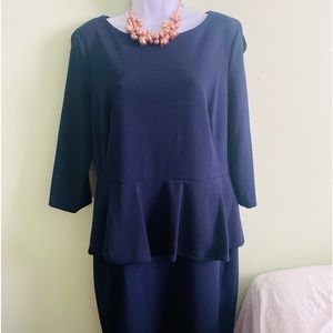 Calvin Klein Women peplum dress, Navy size 14